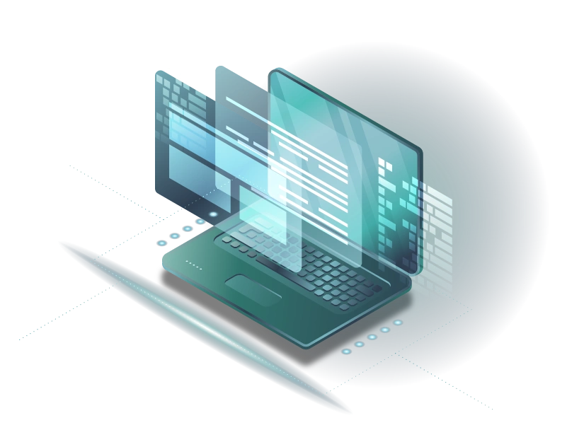 Illustration du pôle création de sites internet Pixelium