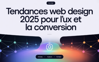 Tendances web design 2025 pour l&rsquo;ux et la conversion